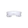 Jewelco London Rhodium Silver Concaved Toe Ring