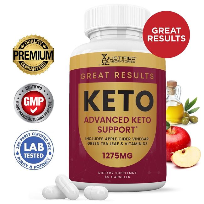 Great Results Keto ACV Pills 1275 MG Stronger Than Gummies Keto Support 1 Bottle