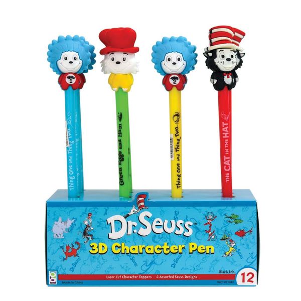 Raymond Geddes Dr. Seuss 3D Character Ink Pens (Pack of 12)