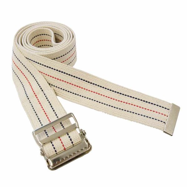 Premium Patient Transfer/Walking Gait Belt with Plastic Quick Release Buckle - Beige 72"L x 2"