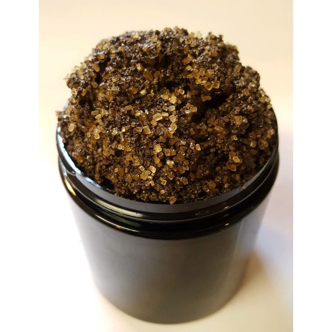 COFFEE SUGAR Face and Body Scrub With Black African Soap & Tea Tree Oil 4 oz