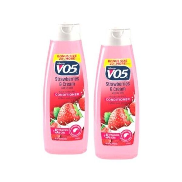 2 Pk Vo5 Moisture Milks Moisturizing Conditioner Strawberries & Cream 12.5Oz Eac