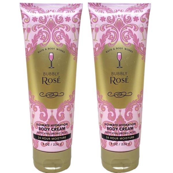 Bath & Body Works Bubbly Rosé Ultimate Hydration Body Cream 2 Pack.