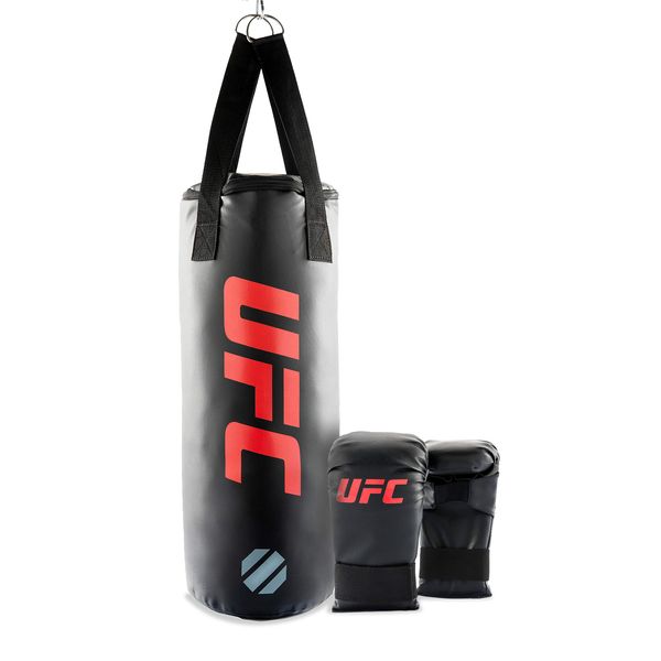 UFC Youth Heavy Bag & MMA Gloves Kit, Black