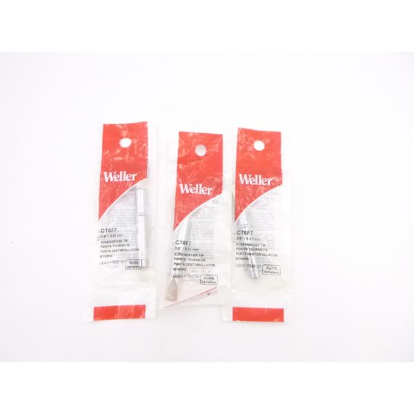 3 Pack Weller CT6F7 3/8" 9.52mm Screwdriver Tip W100PG For Soldering Iron