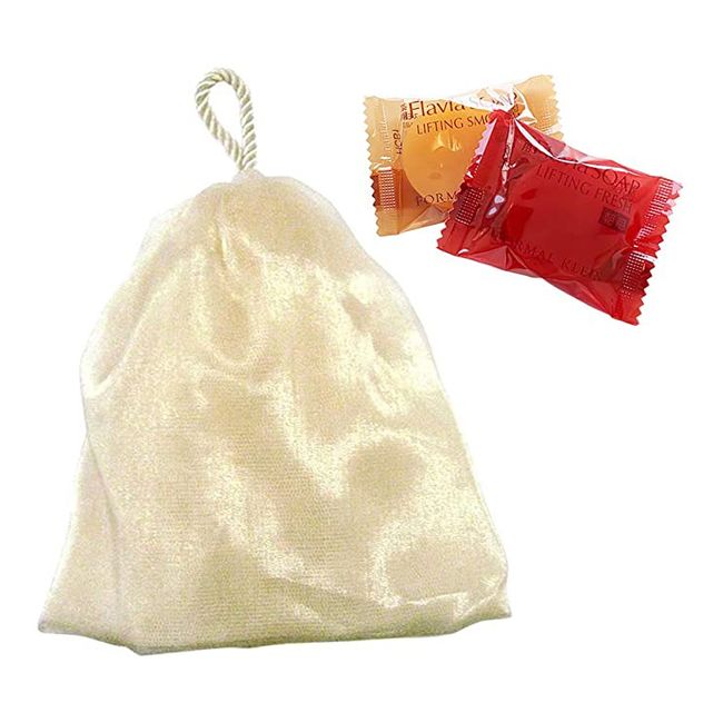 Organdy Lathering Net Morning and Night Mini Soap Set Medicinal Flavia Soap Facial Washing Net