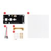 coolwell For Raspberry Pi 5 PCIe to M.2 Adapter Board (C) Compatible NVMe Protocol M.2 Solid State Drive with Transparent Acrylic Mounting Plate