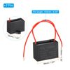 PATIKIL 6uF 450V CBB61 Capacitor, 2Pcs Ceiling Fan Capacitor, Black, Rectangular, Polypropylene