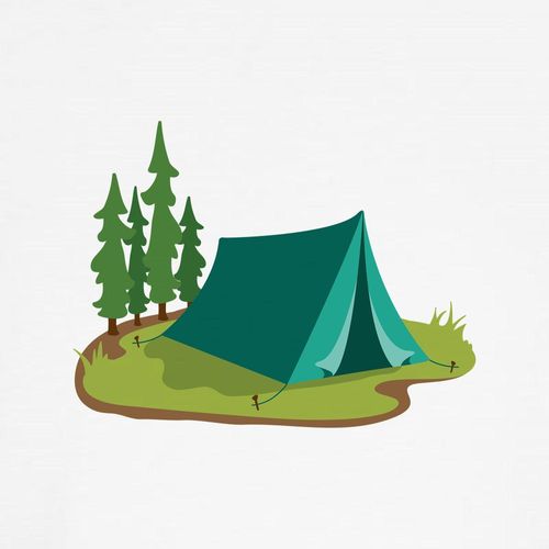 CafePress Tent Camping Nature Dog T Shirt Dog T-Shirt, Pet Clothing, Funny Dog Costume