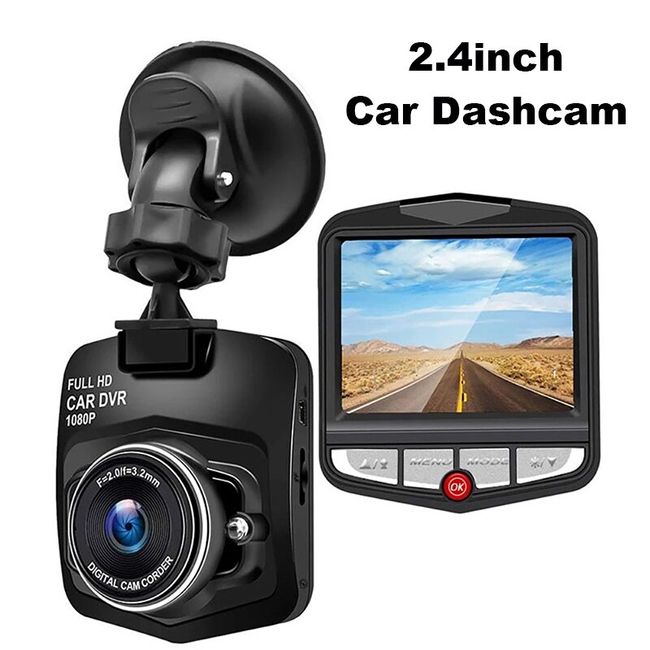 Full Hd 1080p 3 Camera Dash Cam for Car 2 Inch Screen Dashcam Black Box  Driver