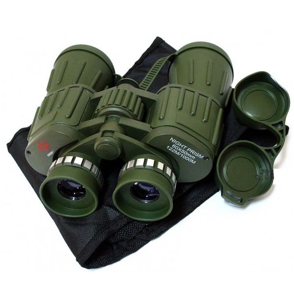 Perrini 60X50 Military Army Color Binoculars Green w/Pouch #1208