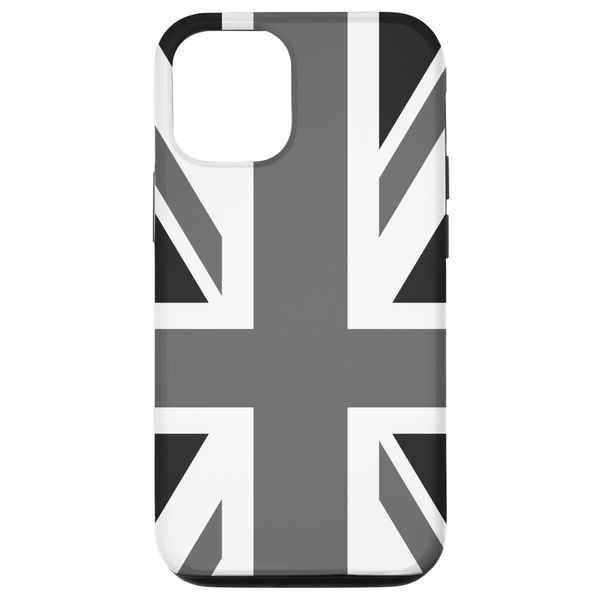 iPhone 14 Union Jack Flag in Gray Scale Case