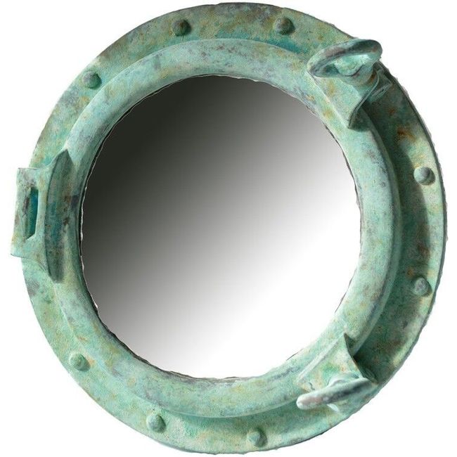 12" Shipwreck finish Porthole Mirror Nautical Ship Port Hole Wall Mount Round