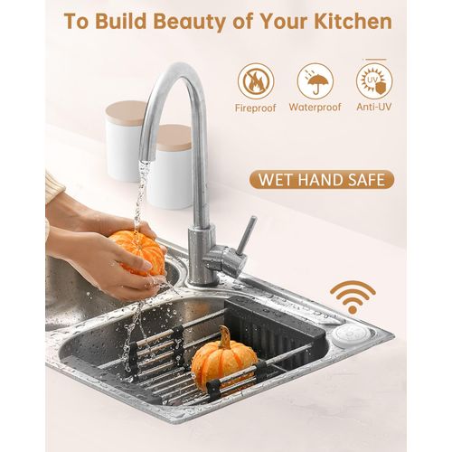Garbage Disposal Button Kit, 15A/1500W Wireless Remote Control Outlet, No Drilling Garbage Disposal Switch ,4000V Anti-Surge, 500ft RF Range, Remote On Off Switch for Outlet