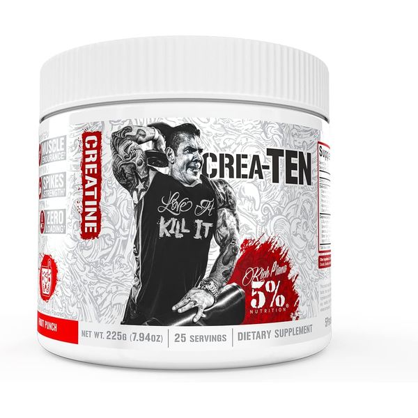 5% Nutrition Crea-Ten - Legendary Series Creatine Complex + Accelerators | Flavored Creatine Powder for Muscle Gain | Max Power, Strength, Endurance, & Recovery (Fruit Punch)