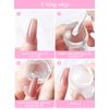 EBANKU Nail Art Stamper, 2PCS Clear Blue Silicone Stamping Jelly with 2PCS Scraper, French Smile Line Tools for Beauty Nail Art DIY (2 Shape) (Transparent)