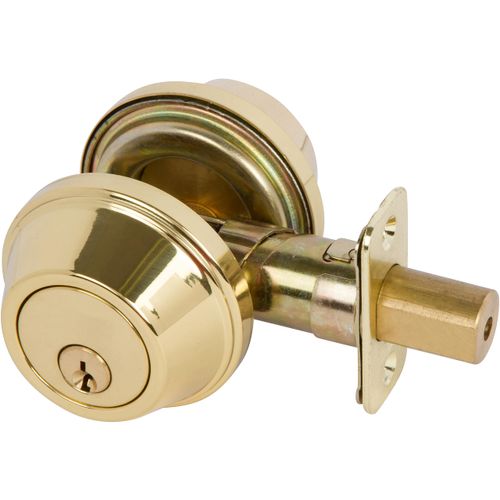 Delaney Hardware 210S-US3 -Double Cylinder Deadbolt Deadbolt Double Cylinder, Bright Brass