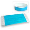 100 Count Wristbands for Events, Neon Blue Tyvek Material, Security Bracelets