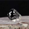 Cutesmile Vintage Silver Ring Black CZ Crystal Ring (12)