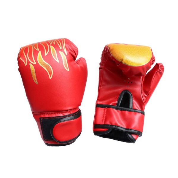 ORIJIRI Boxing Gloves for Kids, Punching Gloves, Kids, Karate, Training, Breathable, Martial Arts, PU Leather (red)