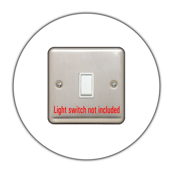 single LIGHT SWITCH SURROUND | round, 3mm thick | back panel or finger plate | in 16 colours available | acrylic, Colour:White