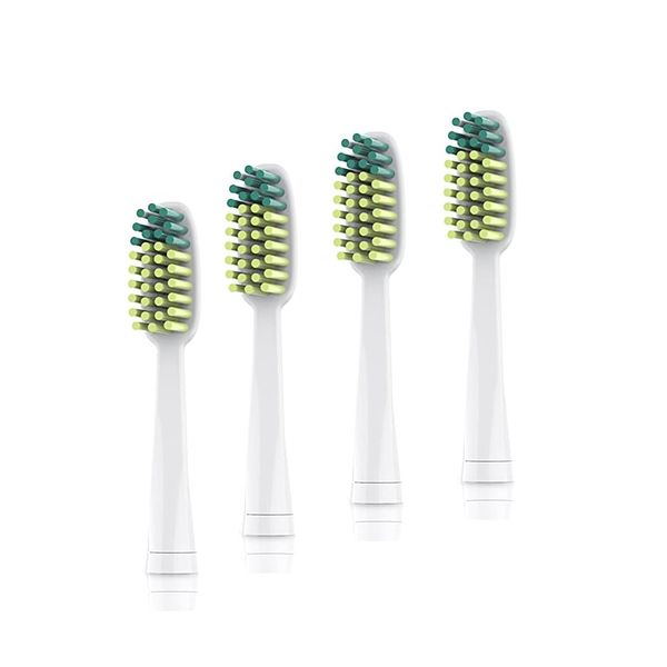 Voom Sonic - Go 1 Replacement Heads | Replacement Brushes | Advanced Bristle Technology| Soft DuPont Nylon Bristles | Oral Care, 4 Count (Pack of 1)