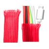 Braided Expandable Cable Loom Auto Harness Wire Sleeve Sheathing Red 20mm (50 Mtrs)