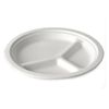 10" Disposable Round Plates (3 Compartment) - 50 Pieces - Biodegradeable Bagasse