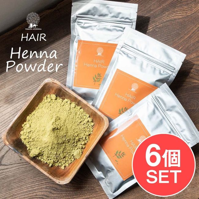 Tirakita Henna Powder for Hair, 3.5 oz (100 g), Set of 6