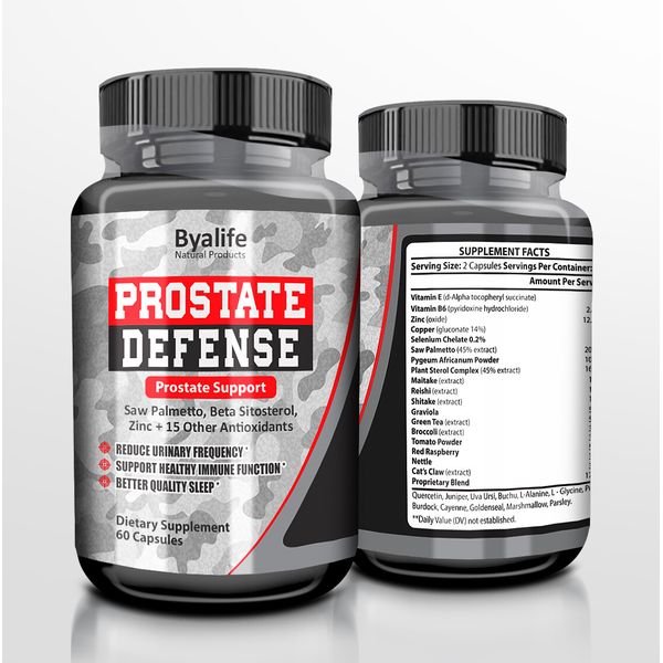 PROSTATE DEFENSE SUPPORT 2 BOTTLES REDUCE URINARY FRECUENCY 120 CAPSULES