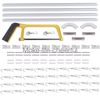 Ceiling Curtain Track Room Divider Ceiling Mount Track Set for 9ft - 12ft White