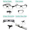 Eyekepper Mens Vintage Reading Glasses-5 Pack,Black-Clear Frame