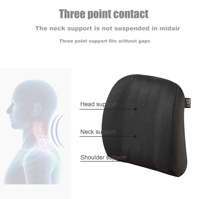 Forbell Car Headrest Pillow Suede Fabric Car Neck Pillow Car Seat Pillow  Rest Headrest Memory Foam Headrest Car Headrest