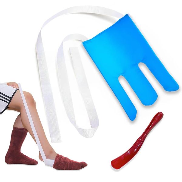 GR8 Cart No More Bending Sock Aids for Putting Socks On and Off. Three Finger Design Sock Aid.Sock Helper for Elderly, Disabled, Pregnant and Diabetics. Sock Assistance with Shoe Horn