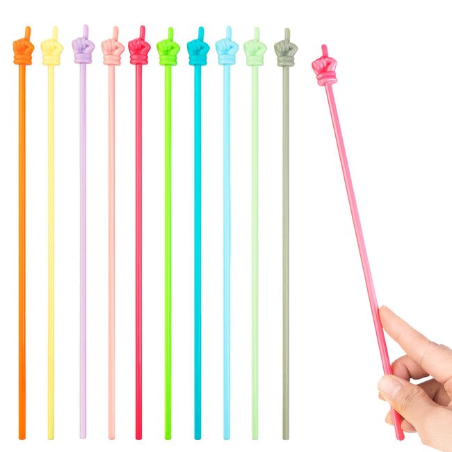 insdidi 10 Pcs Hand Pointer Instruction Stick, Teacher Pointer Finger Pointer Stick Cute Teaching Materials Easy Grip Teacher Aid for Teachers Class, Meetings, Classroom Supplies, Kindergarten, Lectures, Training, Presentation, Prop, Anti-Slip, Bubble-fre