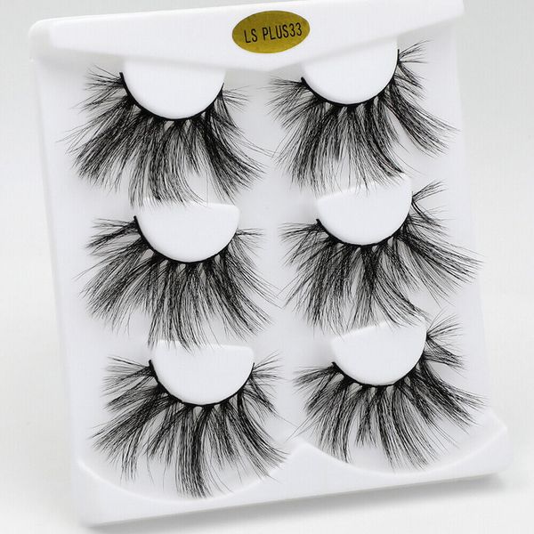 Soft Dramatic False Eyelashes Thick Long Wispy Strip Eye Lashes MakeUp 5D Mink