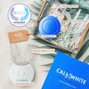Cali White Teeth Whitening Strip Kit with LED Light + Batteries - Organic Peroxide Teeth Whitening Gel - Set of White Strips for Teeth Whitening - 2x5ml Syringes, Thermoform Whitening Trays & Case