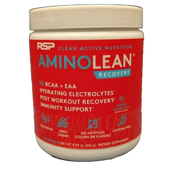 RSP Nutrition, AminoLean Post Workout Recovery, Tropical Island Punch 8.99oz