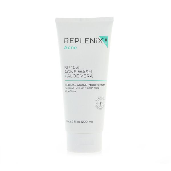 Replenix Acne Solutions Benzoyl Peroxide Acne Wash 10% With Aloe Vera 6.7oz NEW