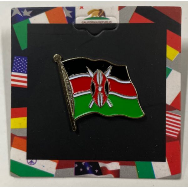 Kenya Flag Single Lapel Pin