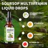 Soursop Multivitamin Liquid Drops 60ml | Organic Leaf Extract & Bitters Oil