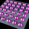 095 Rhinestone Sticker (Deco Sticker), Pearl Type, 0.3 inch (8 mm), Purple, 2 Sheets, Sparkly Plump Round