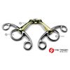 OTTE Double Jointed Elevator Horse Bit with German Silver mouthpiece and Lozenge Snaffle (5.5")