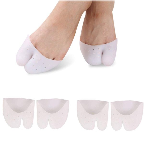 PEDIMEND Ballet Shoe High Heels Toe Pads | Half Toe Sleeve Metatarsal Pads | Silicone Invisible Toe Sleeve Foot Protection | Unisex | Foot Care (2PAIR - 4PCS)