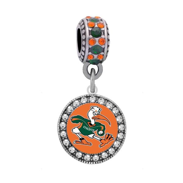 University of Miami Crystal Charm