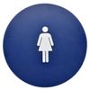 Hillman Blue Circle Women's Restroom Sign (12")