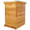 POLLIBEE 10 Frame Bee Hive, Beeswax Coated Beehive Include 2 Deep Bee Boxes and 1 Medium Bee Box with Beehive Frames and Foundation.