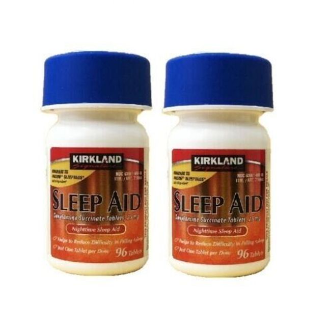 NEW Kirkland Sleep Aid 25mg 192 Tabs USA Seller EXP 2025 Like Unisom Fresh Stock