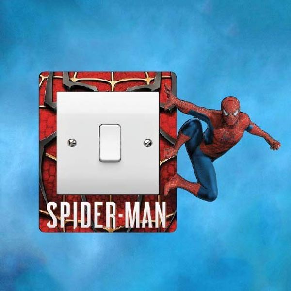 ELITEPRINT Spiderman Light Switch Surround Sticker Skin Theme Graphic Decal Bedroom Kids Boys Girls