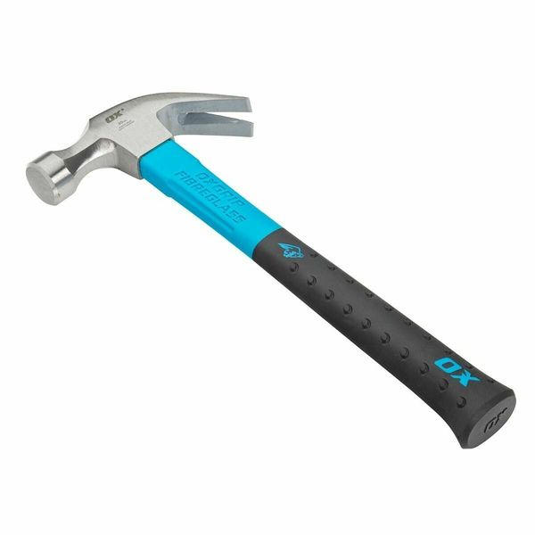 OX Tools 16oz Pro Claw Hammer Durable & Light Fiberglass Handle OX-P081616